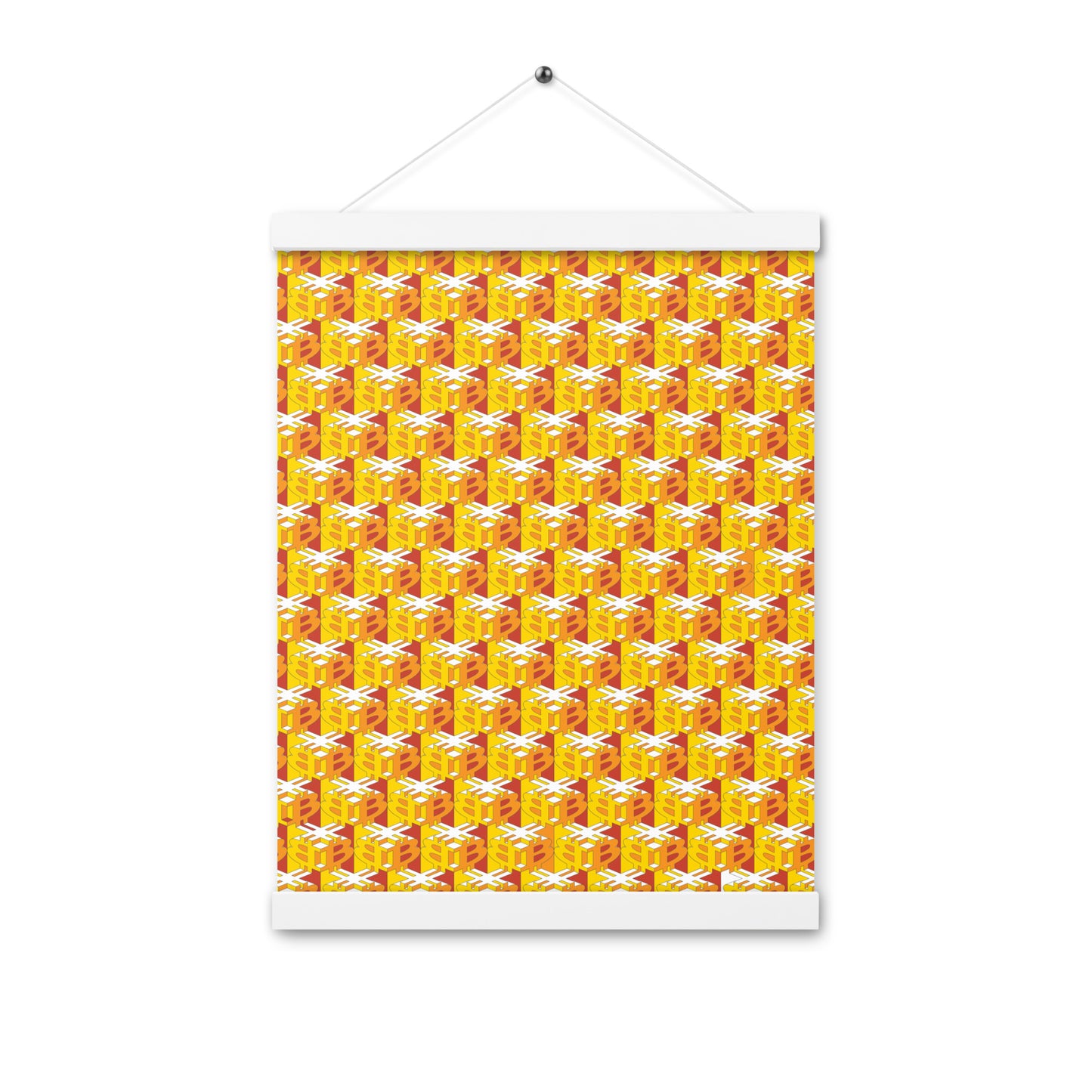 Bitcoin Dice Lattice (Red) Poster with hangers